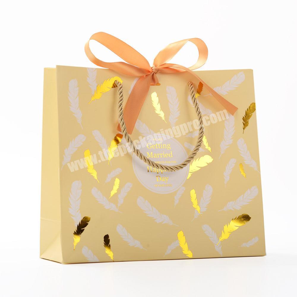 Fancy Customized Bag Jewelry Paper Gift Bag With Silk Closed