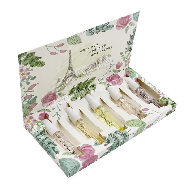 Fancy design custom flip top gift skin care packaging box for fragrance essential oil perfume bottle packaging paper box