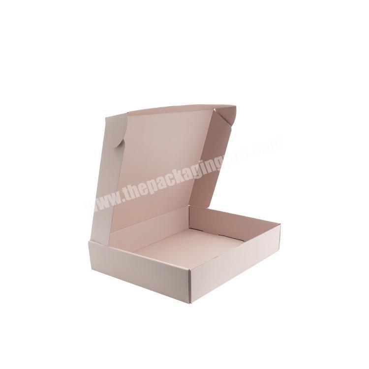 Fancy design custom printing gift packaging box pink square shipping mailer paper box for clothing packaging