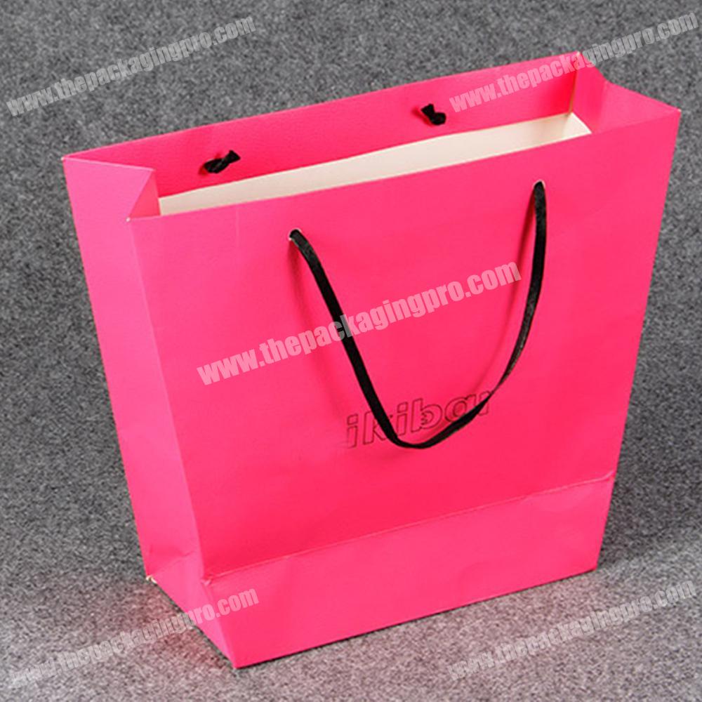 Fancy design pink zebra gift bags cosmetic packaging bag paper