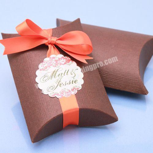 Fancy Exquisite Printing Colorful Paper Pillow Case Shape Gift Box Birthday Gift Boxes Clear Window Lid Gift Box Guangdong