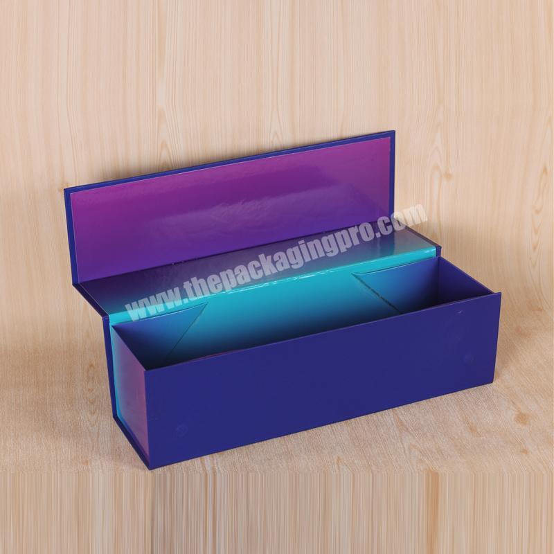 Fancy glossy printed magnetic rectangle folding paper box
