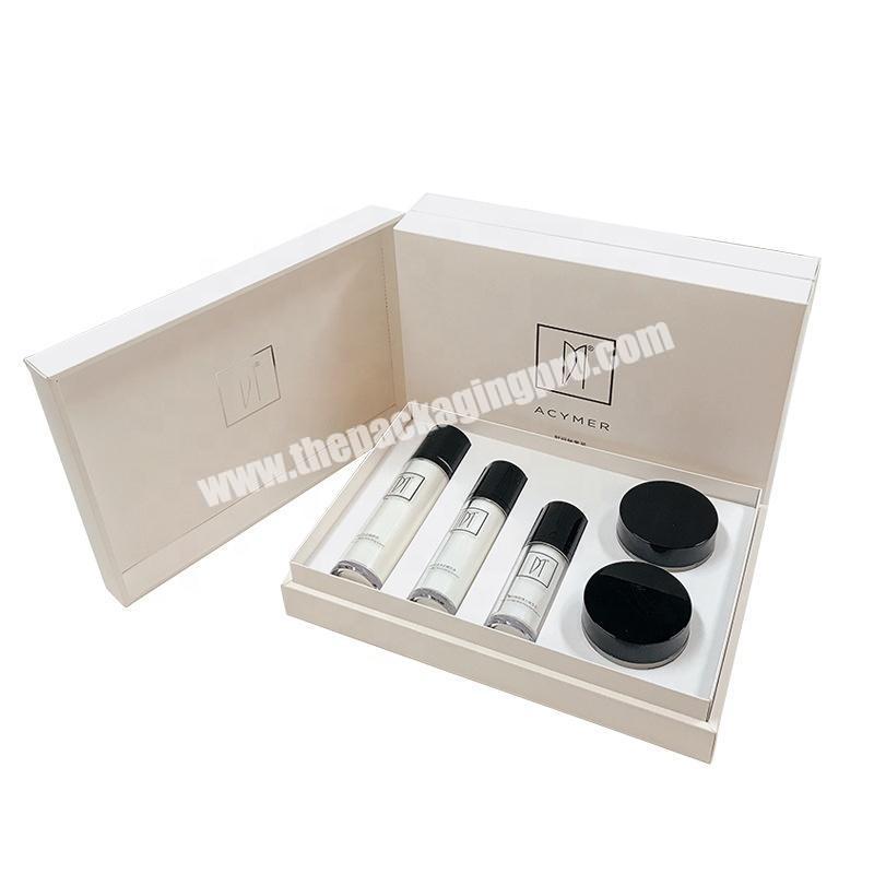 fancy leather cosmetic boxes plain for luxury skin care