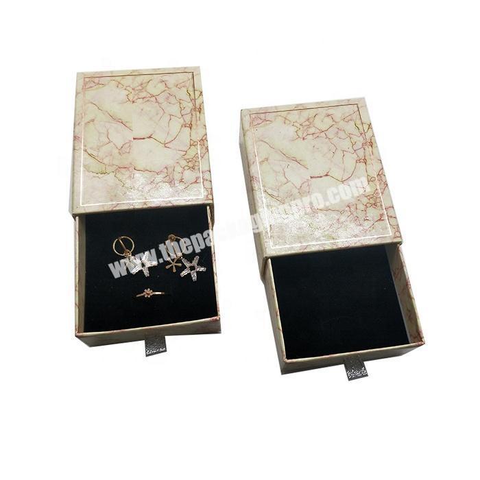 Fancy paper gift jewelry box earring set boxes with foam insert