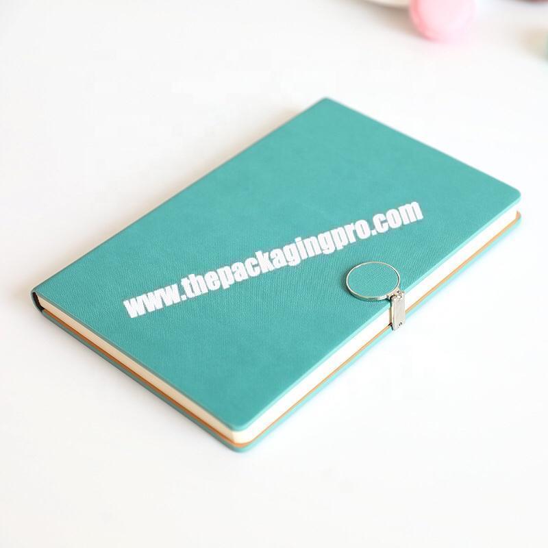 Fancy Pink Blue Green Self Care Motivation Diary With Magnetic Round Clasp Daily Weekly Agenda Planner Hardcove Leather Notebook