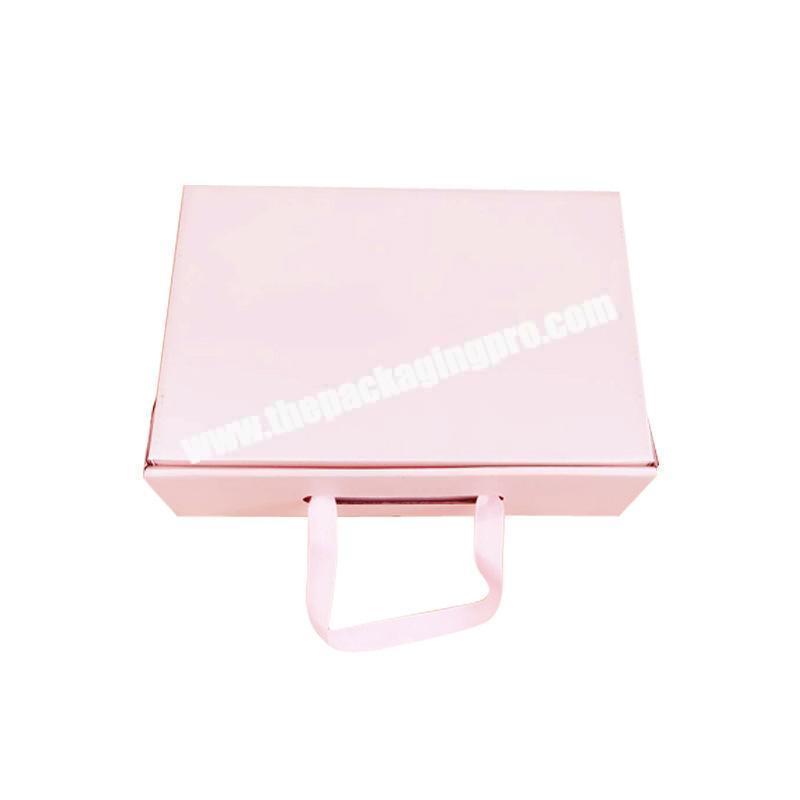 Fancy Printed Craft Paperboard Foldable Boxes Mailing Packaging box for Clothes Bag