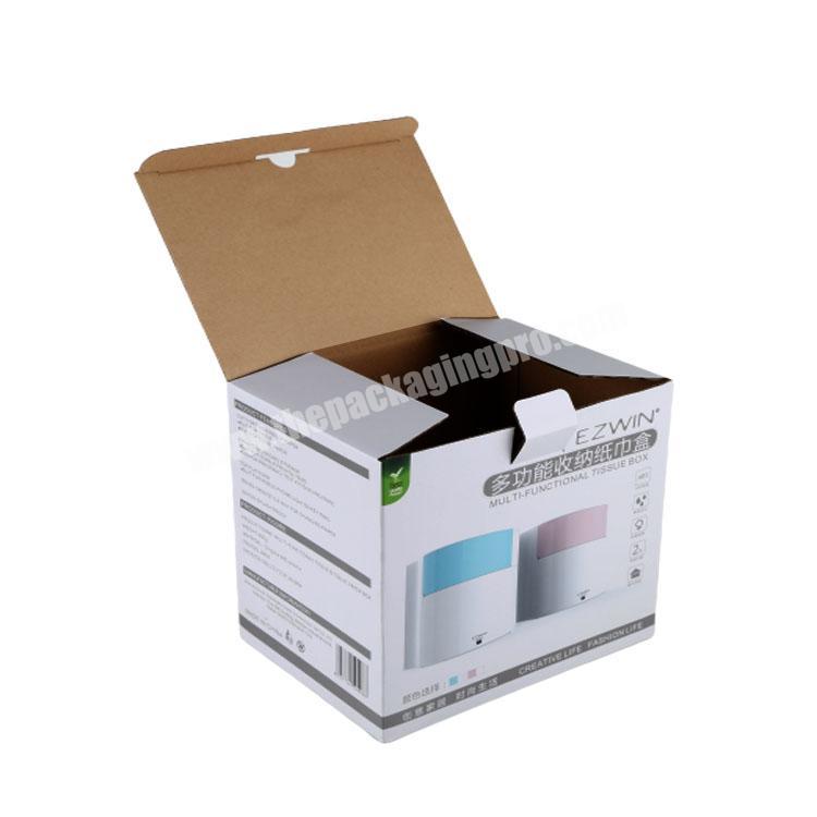 Fancy printing cardboard corrugated box for work home packing electronics products