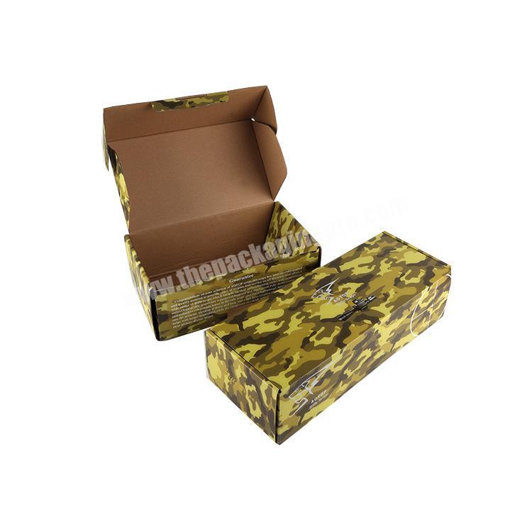 Fancy printing custom e flute corrugated box mailer shipping box for work home packing product