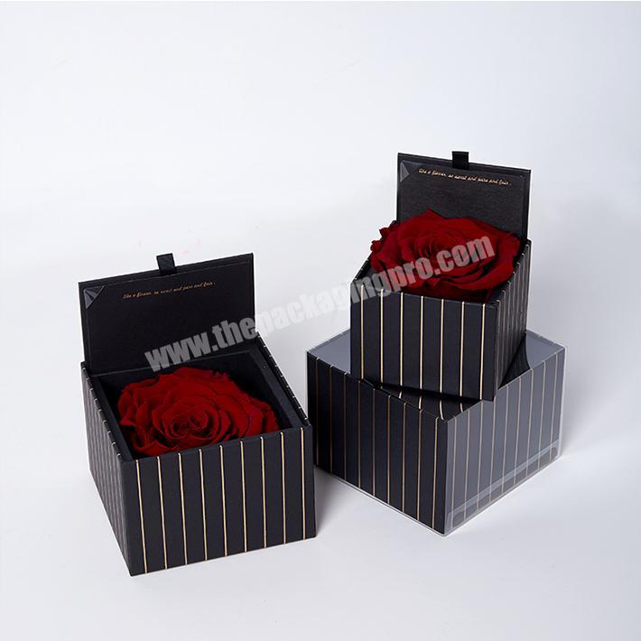 Fancy Rectangle Flowers Delivery Packing Boxes For Gift Custom