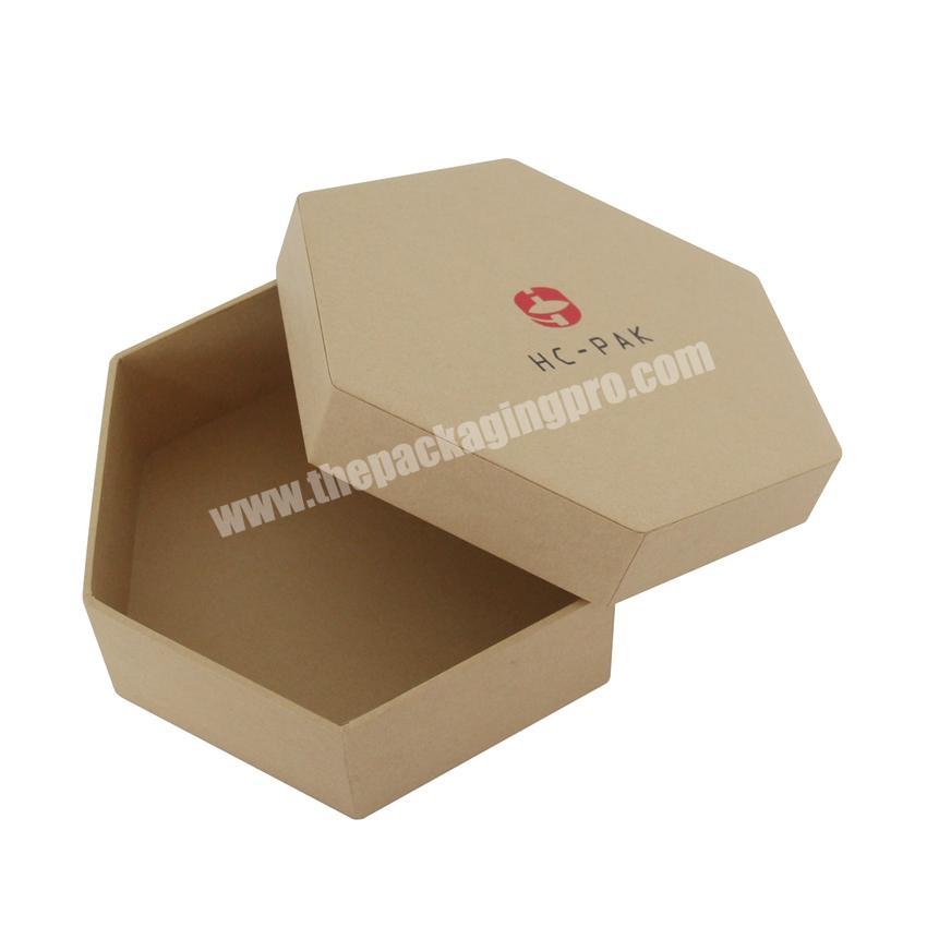 Fancy round corner christmas star hexagon packaging paper box