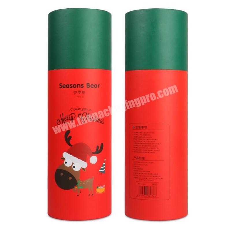Fancy Small Colorful Christmas Round Tube Gift Box For Kid