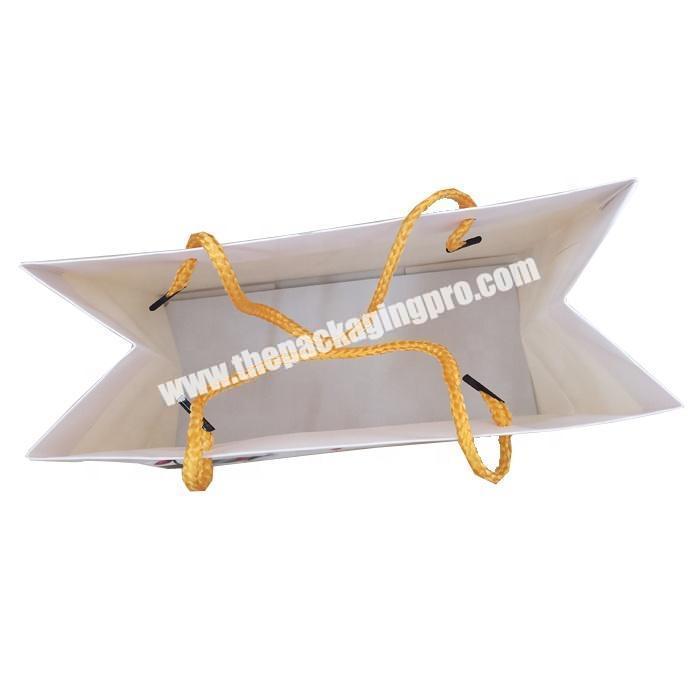 Fashion cardboard paper shopping bag with cardboard bottom insert