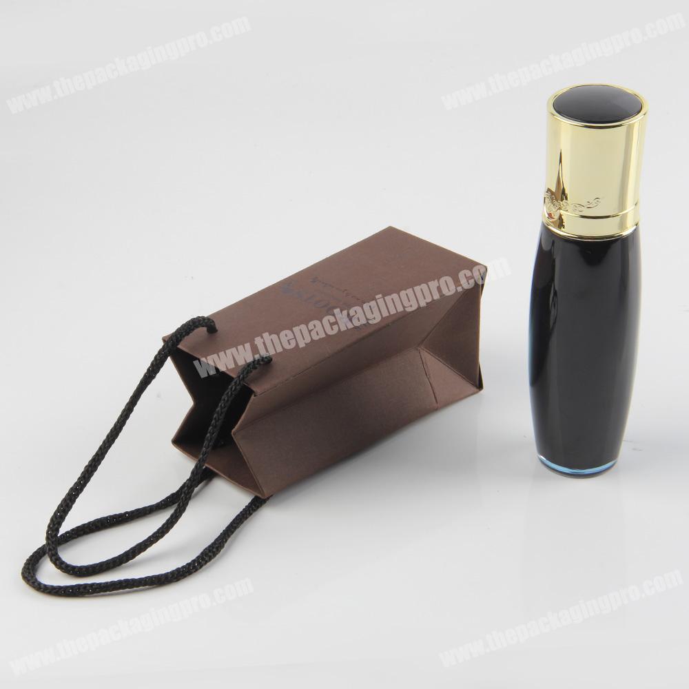 fashion cosmetic paper bag black color bag for perfume