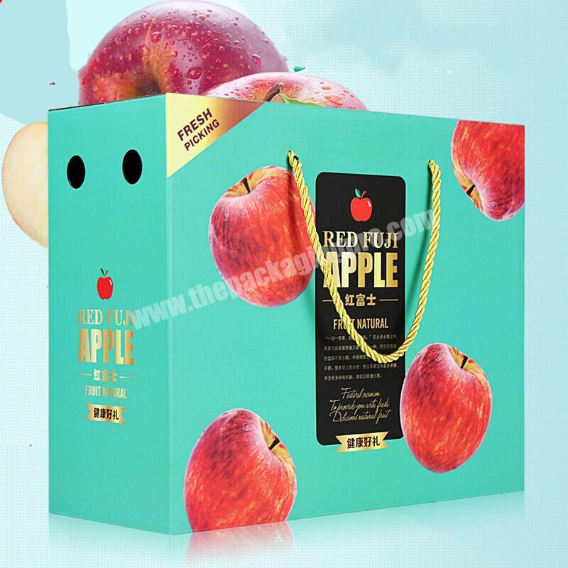 Fashion Design Gold Foil Fruits Tomato Gift Packaging Portable Food Pack Paper Box With Custom Logo Printed