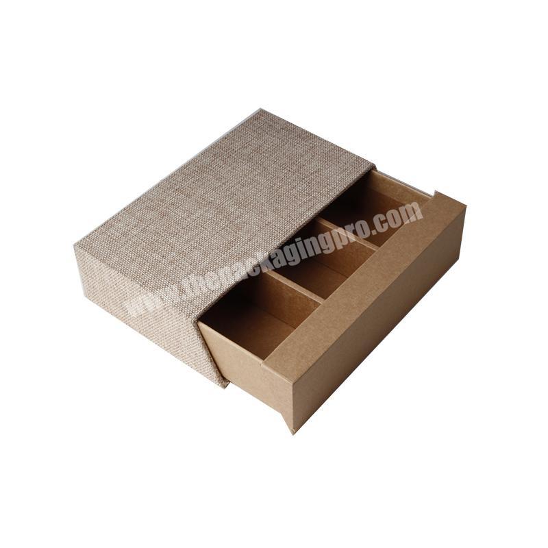 Fashion design high quality specialty paper gift box in drawer shape with partitions