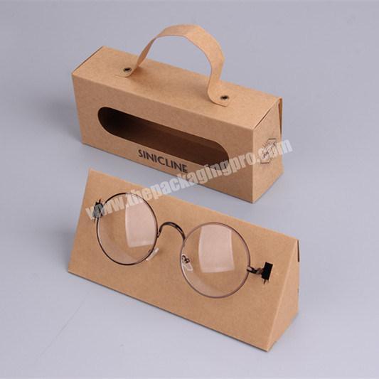 Fashion Design Hot Sale Sunglasses Brown Kraft Paper Box Packaging