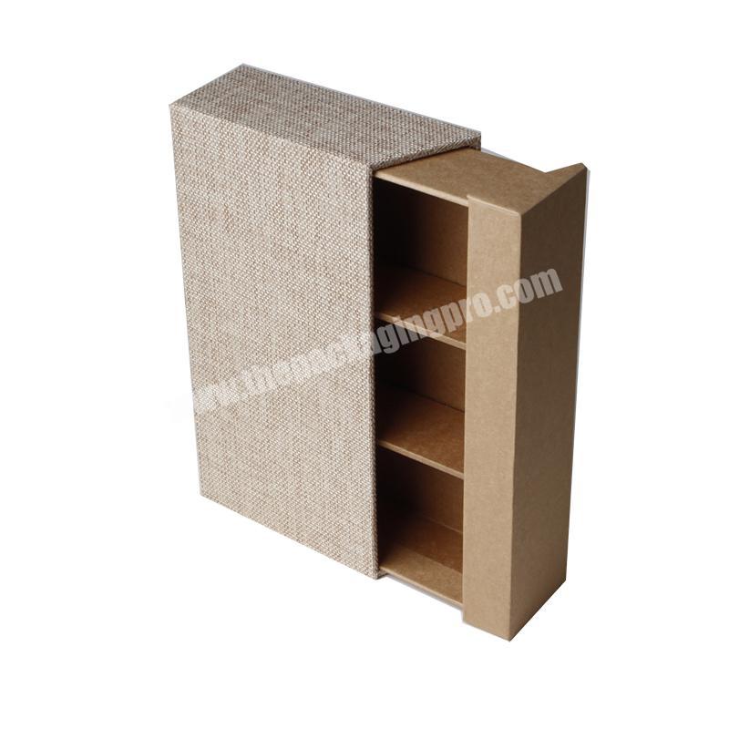 Fashion design New high quality specialty paper gift box in drawer shape with partitions
