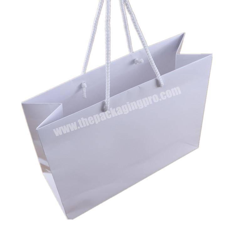 Fashion elegant luxury custom white paper gift bag