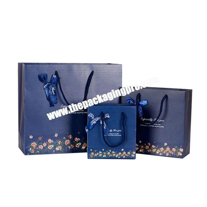 Fashion Elegant Luxury Shopping Custom Logo Design Printing Jewelry Gift Packaging Paper Bag