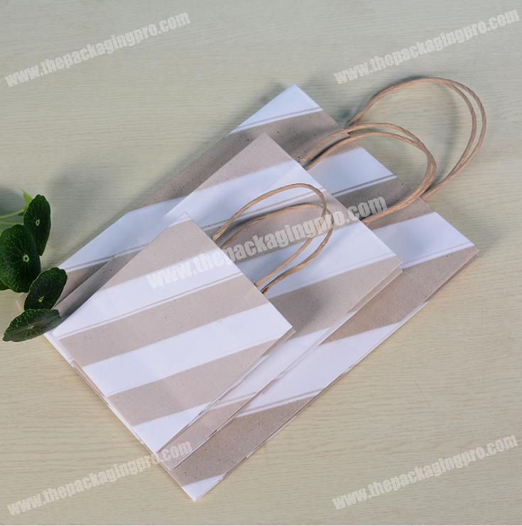 fashion high quality hot sale biodegradable shopping printing kraft paper bag with handle