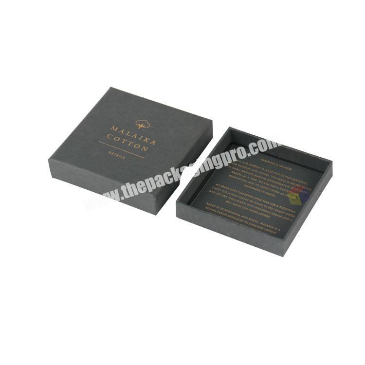 fashion jewelry packaging matte black square box