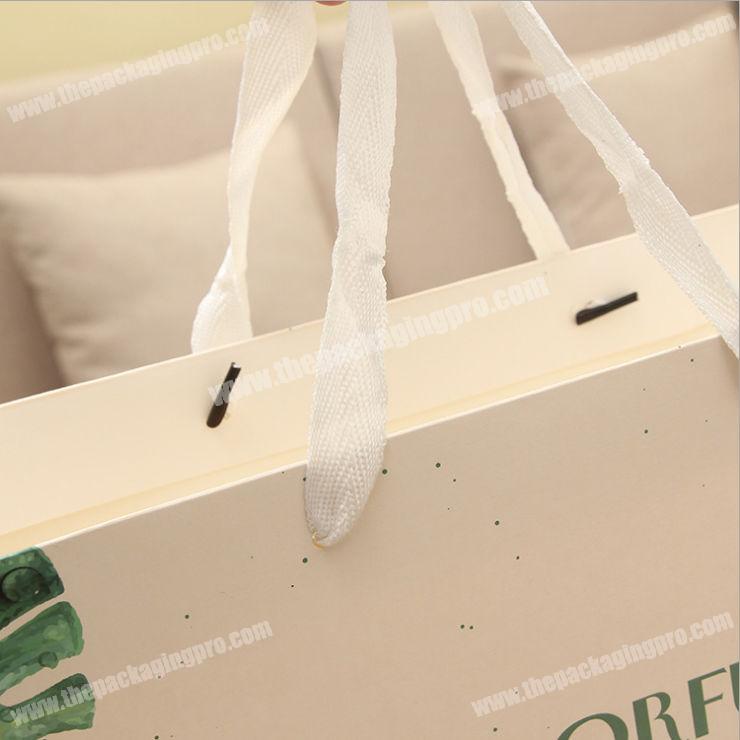 fashion Logo print cheap paper bags with handles