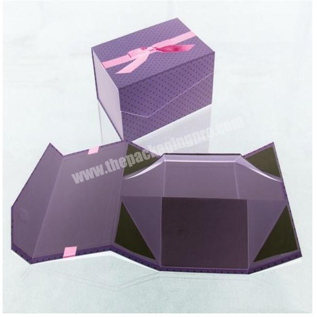 Fashion Luxury Gift Paper Box For Garments, Folding Clothing Boxes With Ribbon, Custom Box Printing For Packing