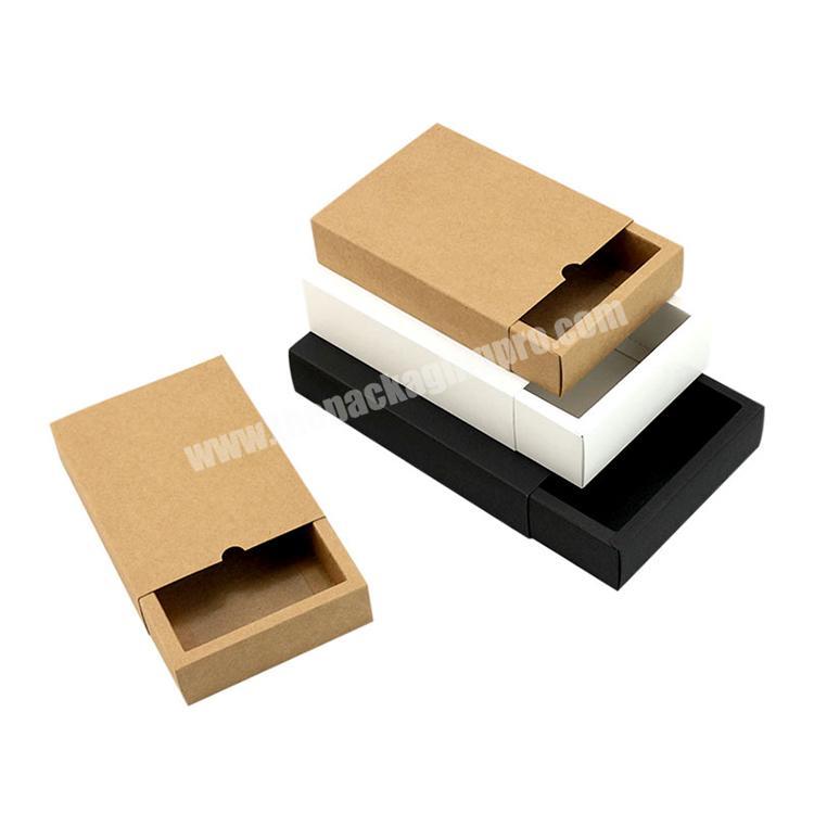 Fashion luxury pulling type pvc paper package gift box with drawer