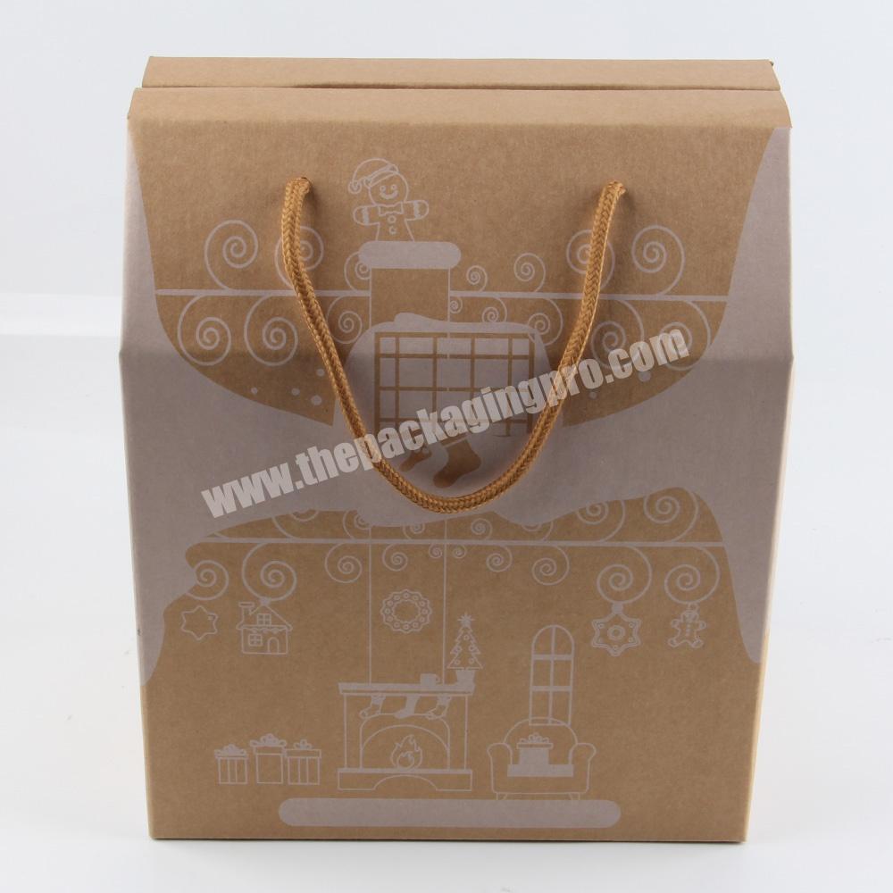 Fashion presentation cardboard suitcase box with handles template