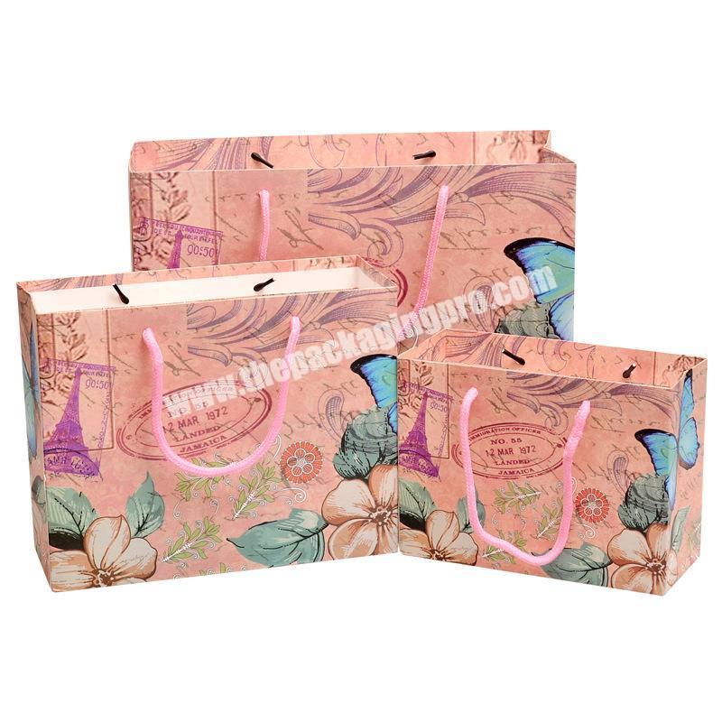 Fashion printing flexiloop handle craft shopping paper bags