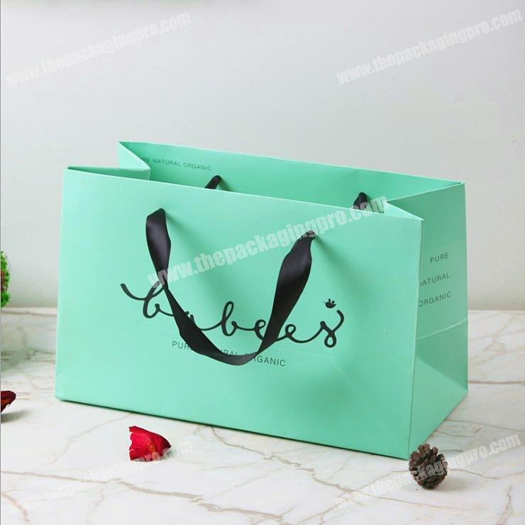 Fashion Simple Mint Green Gift bag Custom Print Logo Trumpet Art Small Fresh Ladies Small Handbag