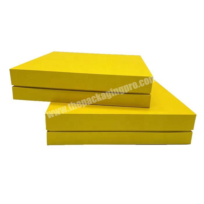 Fashion top and bottom candle paper storage gift box with yellow color