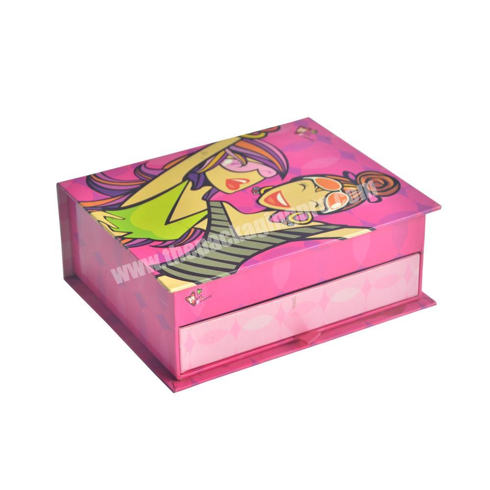 Fashionable pencil-box gift box paper type packaging box for teenager girl