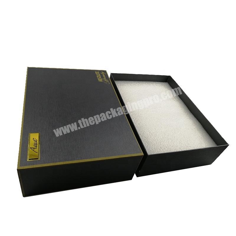 Fashionable Quality Black Paper Whisky Box Gift Packaging