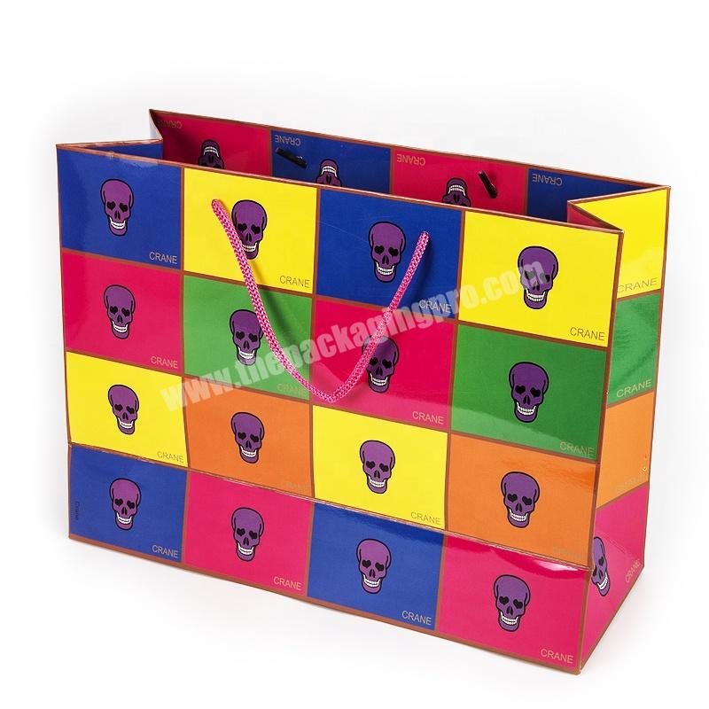 Fashionable unique color block skull pattern product packaging for shirt