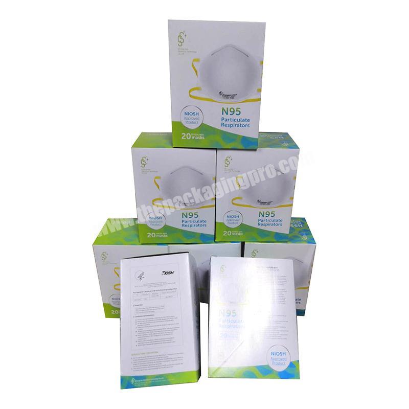 Fast Delivery 3D Fold Dust N95 Face Mask Packaging Box