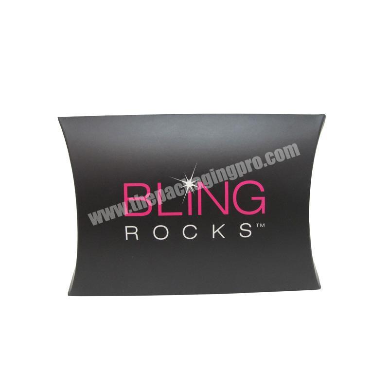 Fast delivery black pillow box hair packaging boxes