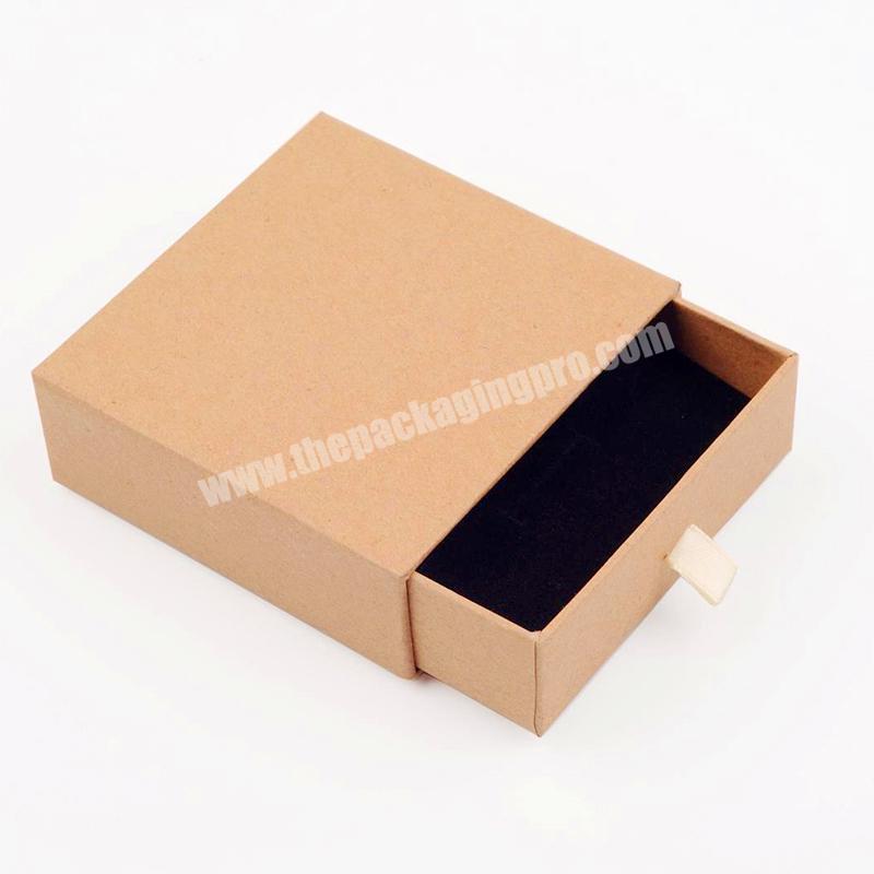 Fast Delivery Luxury Handmade Kraft Paper Drawer Watch Jewelry Gift Boxes Packaging