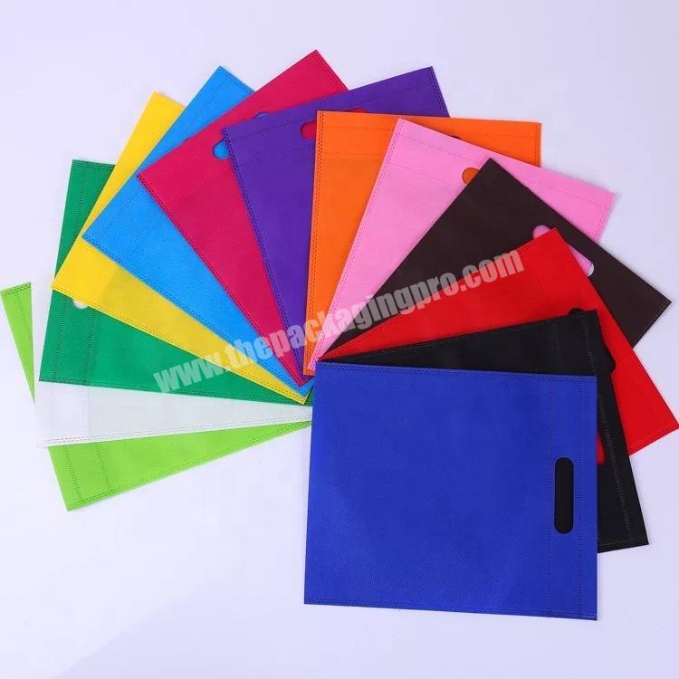 Fast delivery promotion die cut handled non woven bag guangzhou