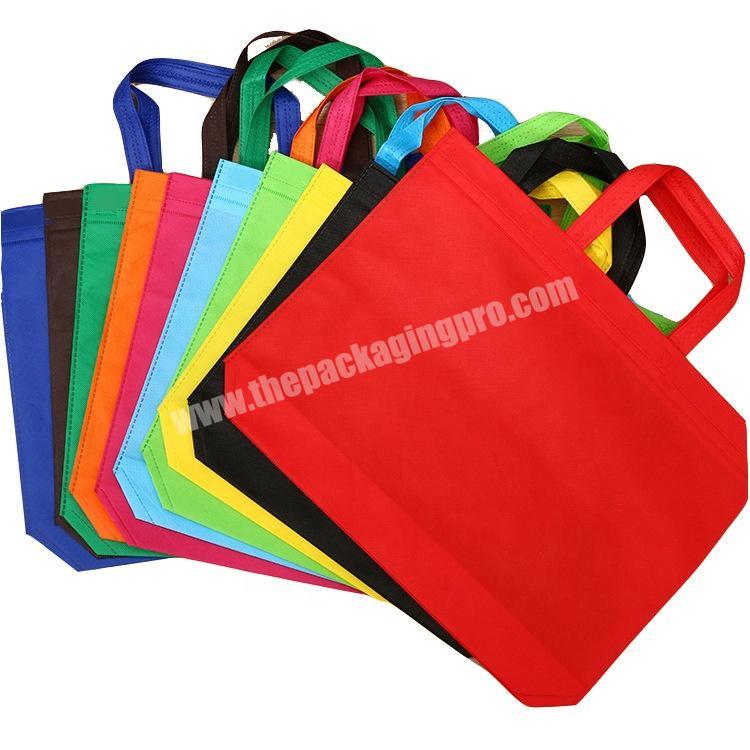 Fast delivery reusable non woven fabric custom colorful packaging bags