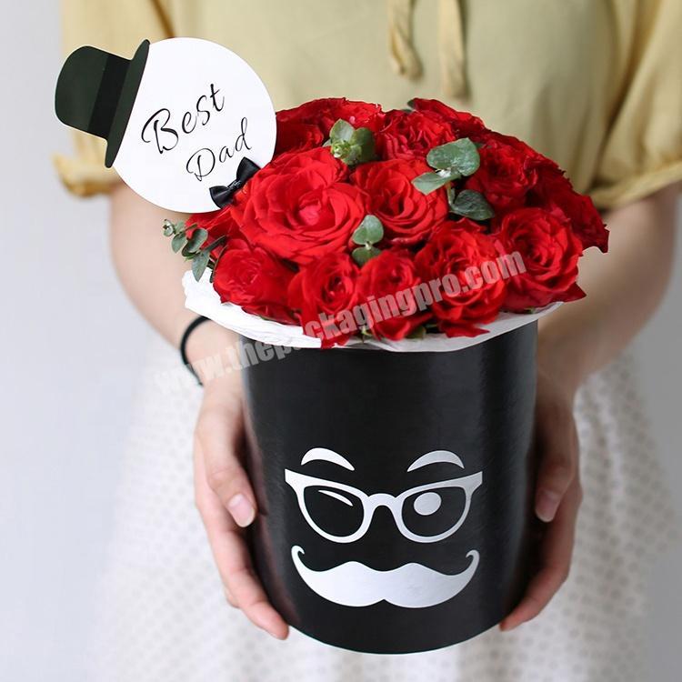 Father'S Day Promotion Wholesale Recycled Round Gift Boutonnieres Box For Flower Arrangement Containers
