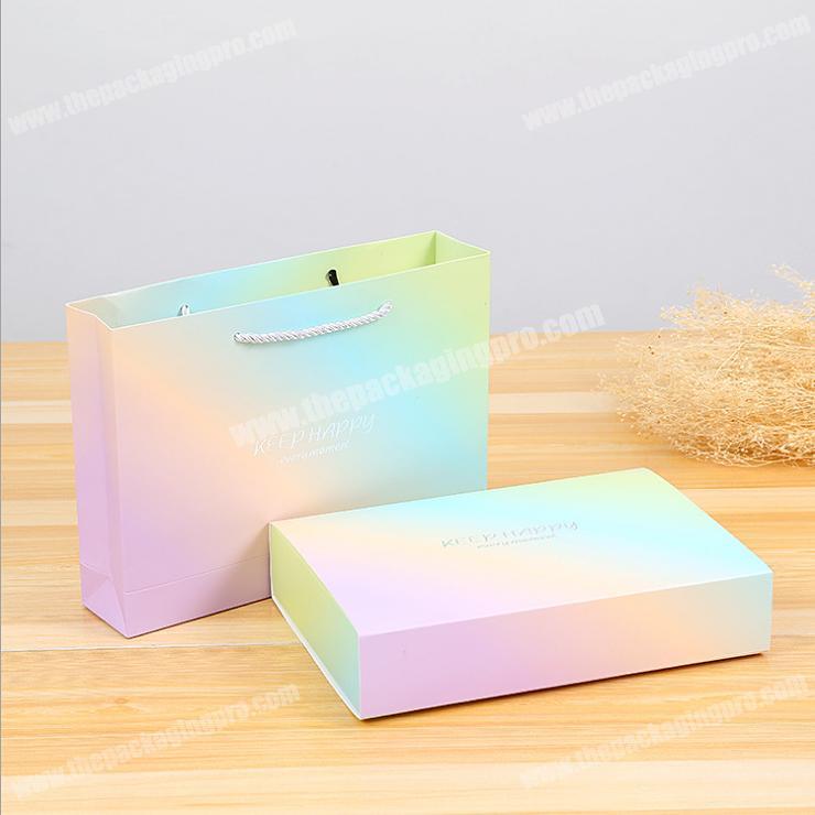 Fine Paper Seven Color Bag Cosmetics Bag Custom Made Shopping Gift Handbag With Logo Wholesale