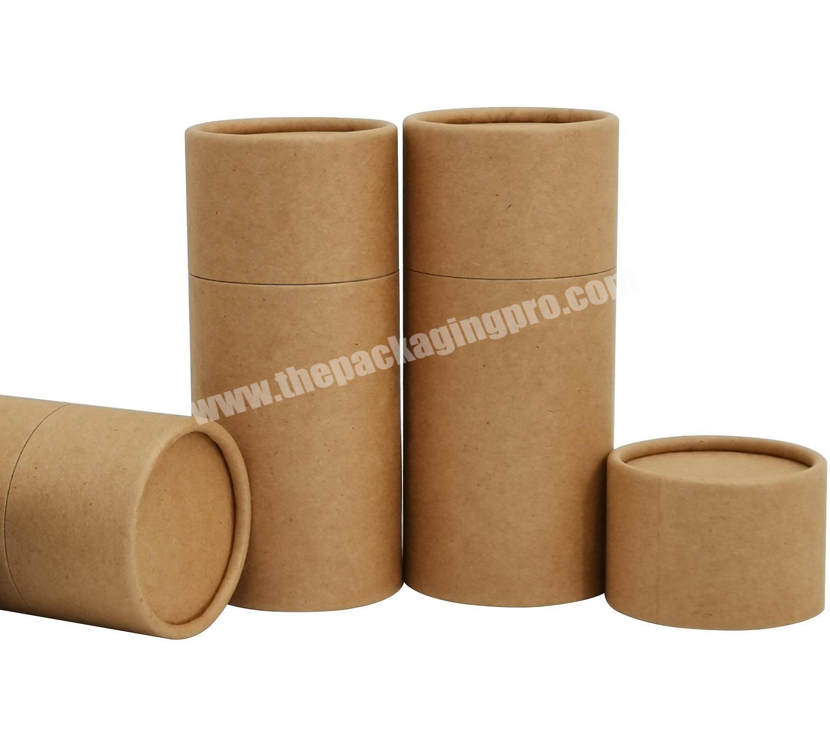 Five OZ Tea Packaging Natural Kraft Rolled Edge Paper Cans with Aluminum Foil Liner