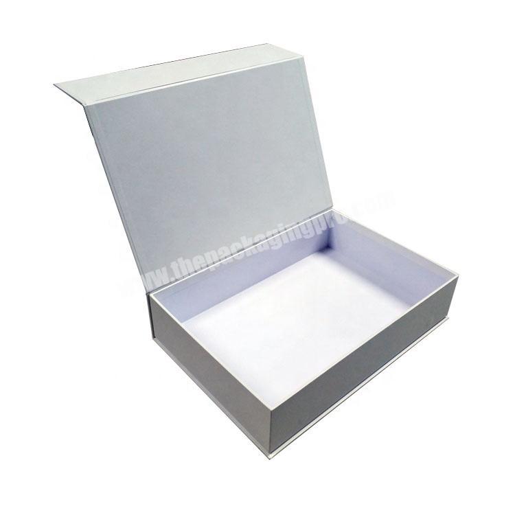 Flap Lid Folding Packaging Cardboard Paper Gift Box With Magnet Closure