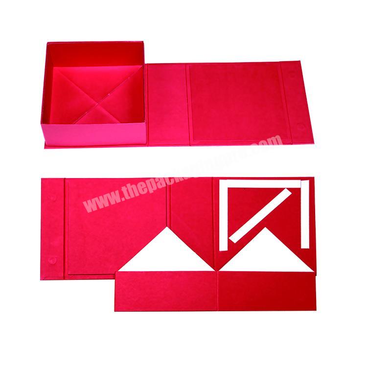 Flat Luxury Folding Collapsible Gift Paper Box With Magnetic