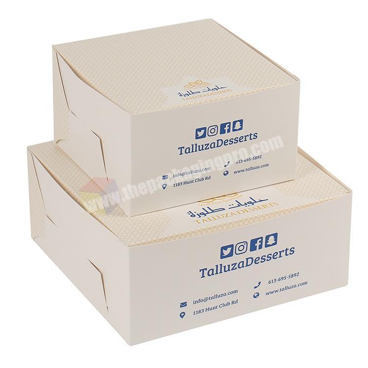 flat shipping paper customized brownie packaging box