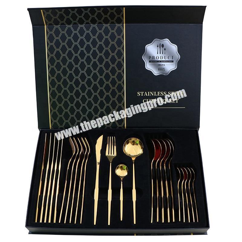 flatware set travel cutlery set 72pcs cutlery sets gift box cutlery packing box