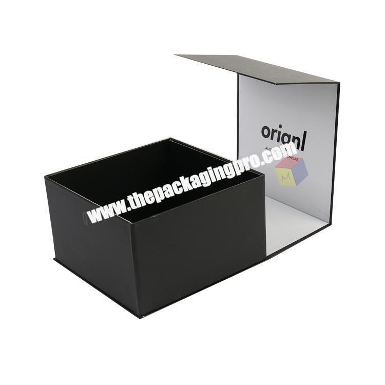flip lid magnetic folding packaging box for hats