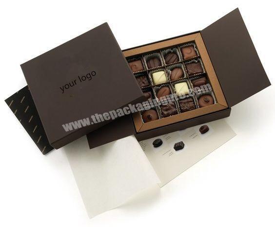 flip top cardboard paper custom luxury chocolate gift boxes for sweets