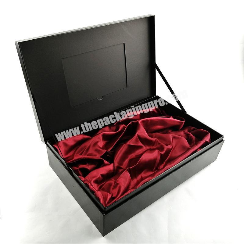 Flip Top Magnetic Leatherette Paper Gift Packaging Box For Premium Barware Kit